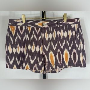 NWT Sincerely Mary Purple Ikat Cotton Shorts